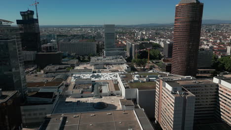 Tour-Part-Dieu-or-Le-Crayon-with-cityscape,-Lyon-in-France