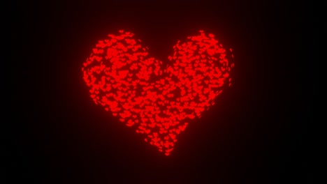 valentine's day theme - 4k video animation of the heart exploded into many small hearts.