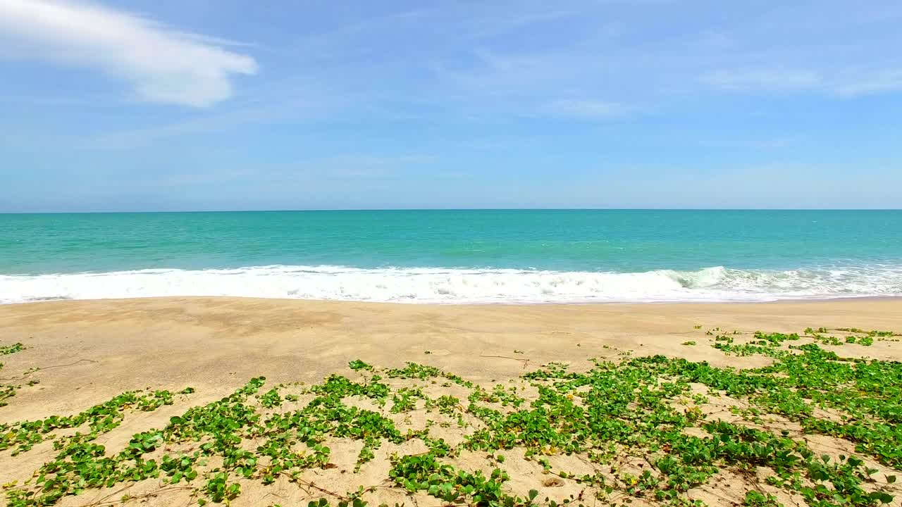 ภาพมุมสูงชายหาดยาวที่ท้ายเหมือง พังงา