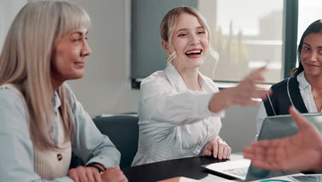 group of women in a business meeting