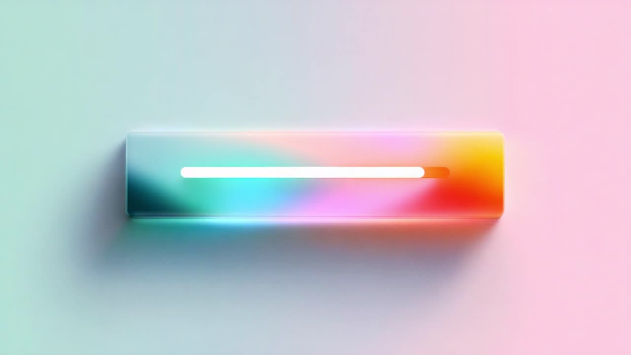 A Vibrant Gradient Rectangle with Soft Edges Casting Subtle Reflections on a Smooth Surface, Showcasing a Fusion of Colorful Hues That Shift from Cool to Warm Tones