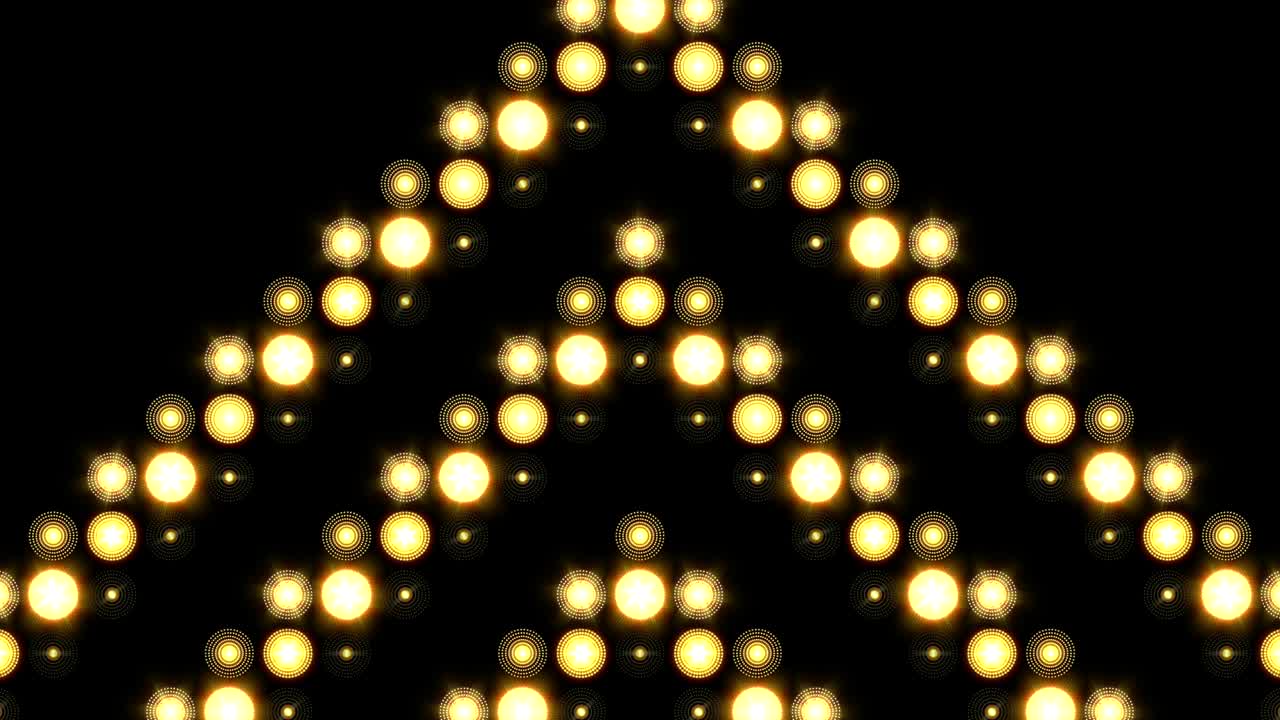 Golden Arrow Pattern LED Lights Background Moving Upwards