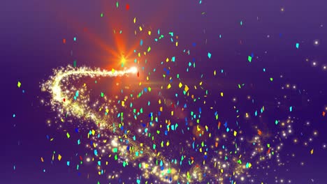 Animation-of-light-spots-over-confetti