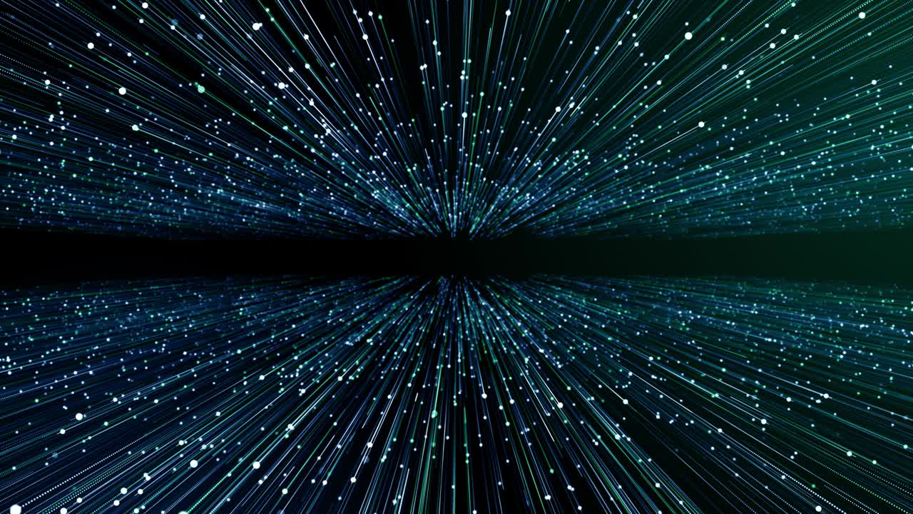 Particles blue green event game trailer titles cinematic concert stage background loop