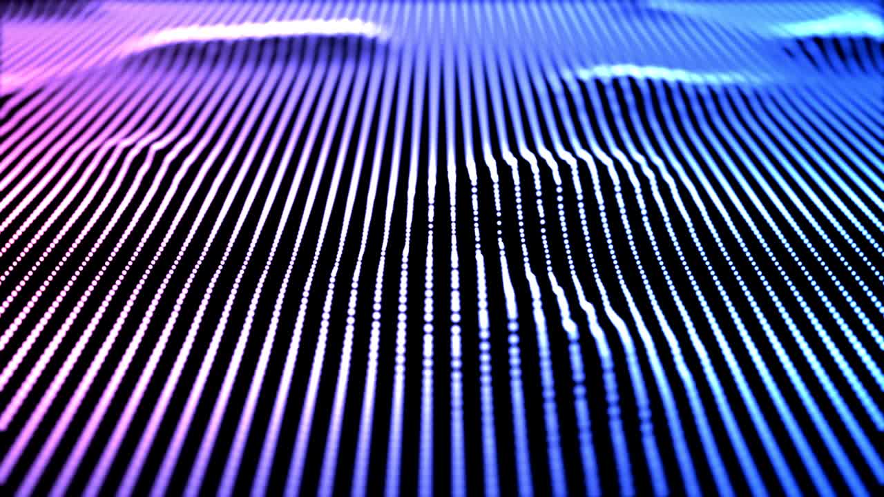 Design moderno retrò e colorato di onda sonora con animazione in loop