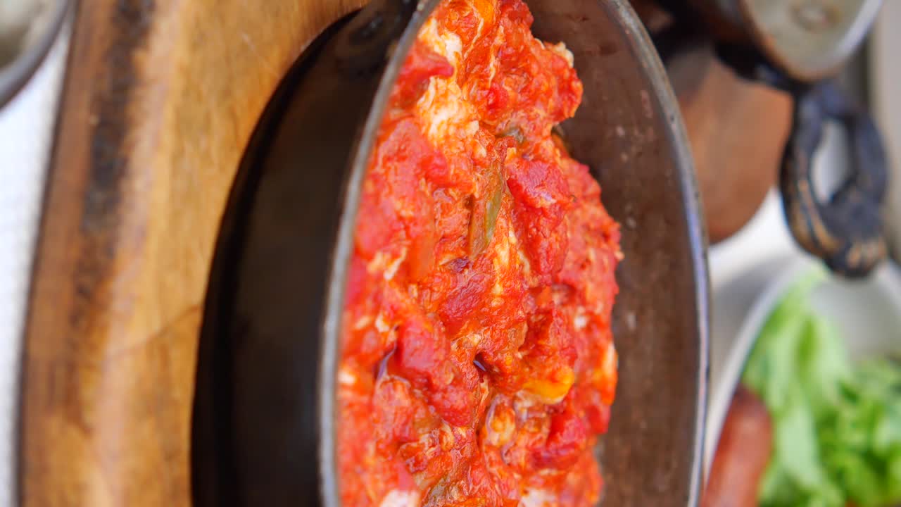 Menemen, a traditional Turkish breakfast dish