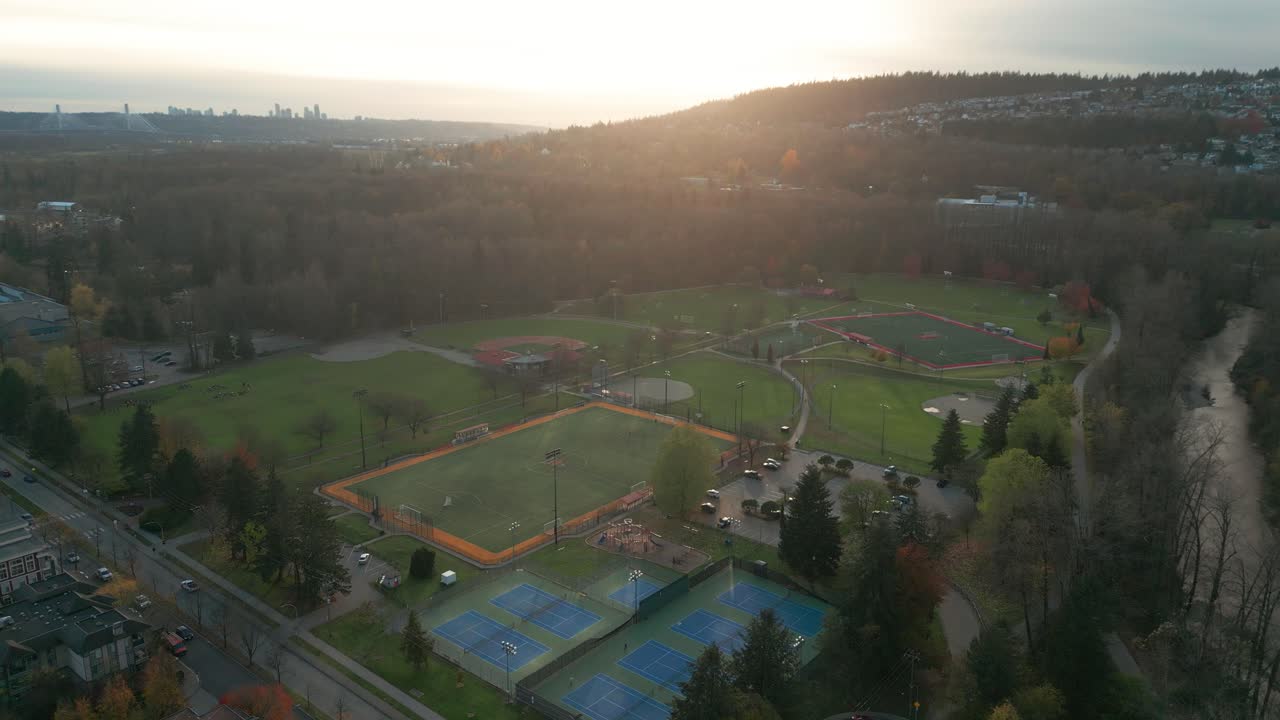 a beautiful pushout shot of gate's park in port coquitlam.