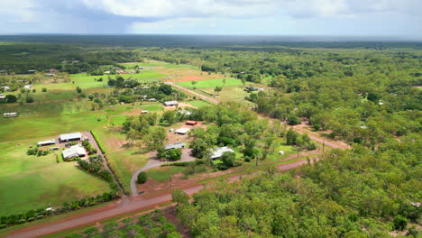 aerial drone shot of rural australia