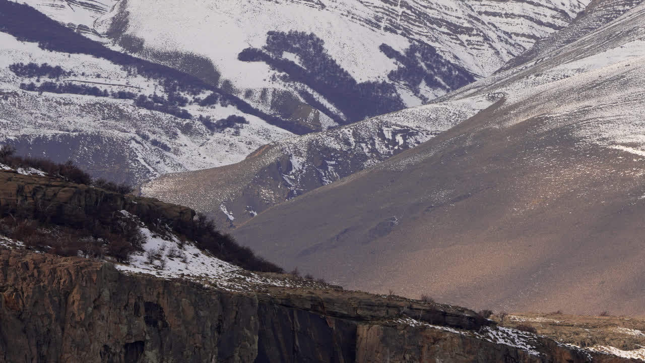 파타고니아의 눈 인 산맥, 거친 지형과 희박한 식물