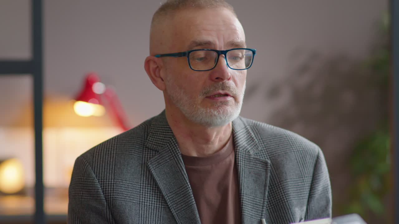 Senior Businessman Talking with Recruiter on Job Interview