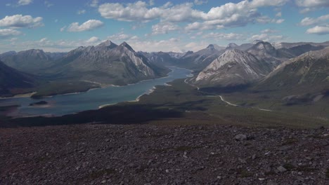 Mountain-Lake-Range-valley-road-pan-crab-trucking