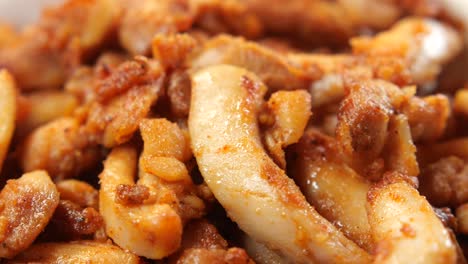 close-up of crispy fried chicken pieces