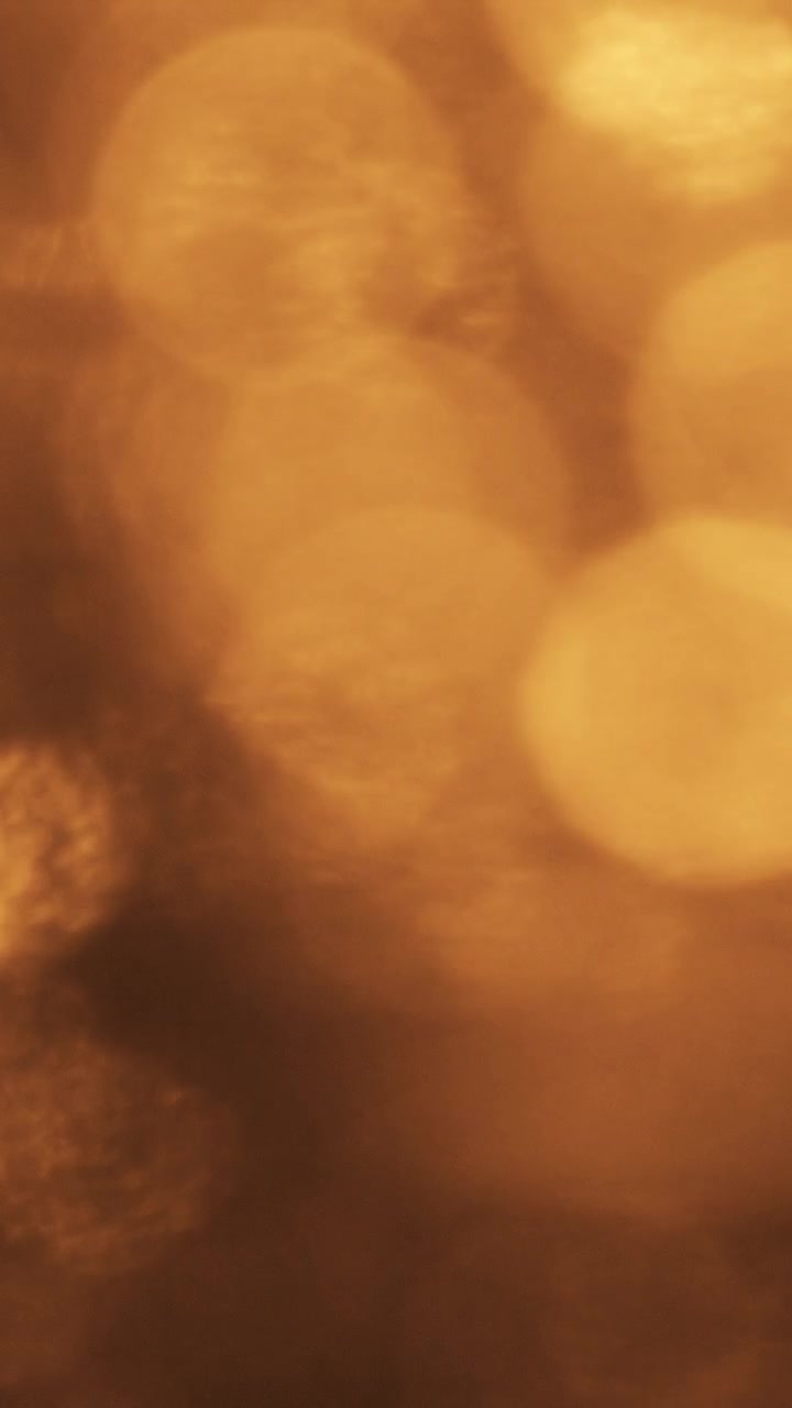 Transição Abstrata de Efeito Bokeh de Luz Dourada em Fundo Preto