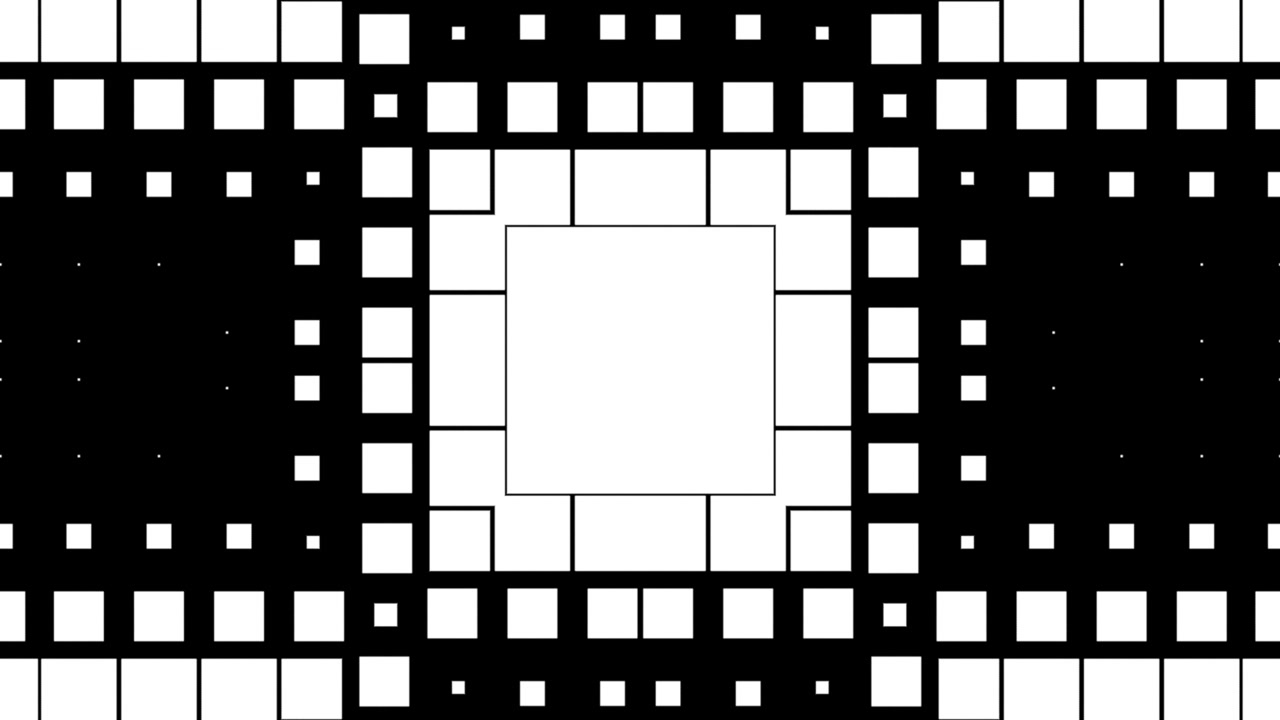 Abstract Geometric Animation of Expanding and Contracting Squares