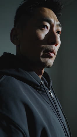stylish man in a hoodie