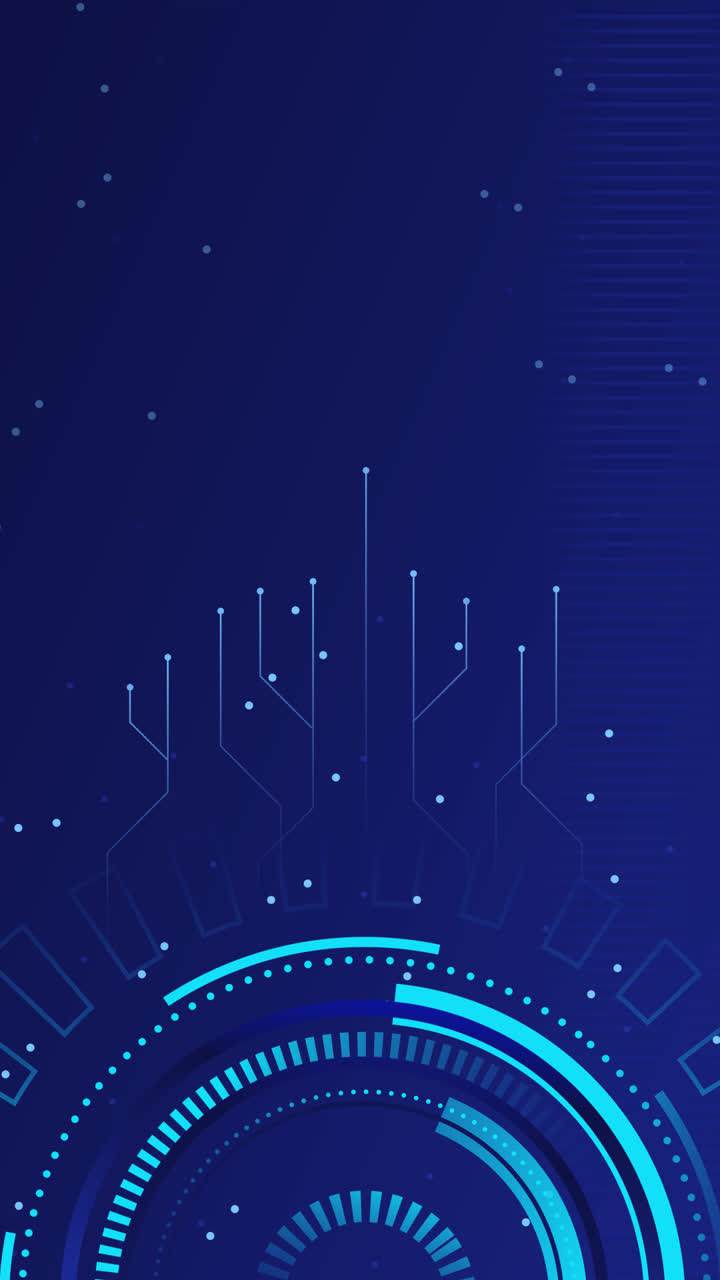 Sfondo astratto di tecnologia digitale con pattern di circuiti e interfaccia luminosa