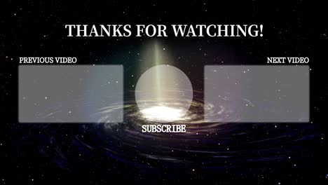 galaxy universe end card ending screen motion graphics