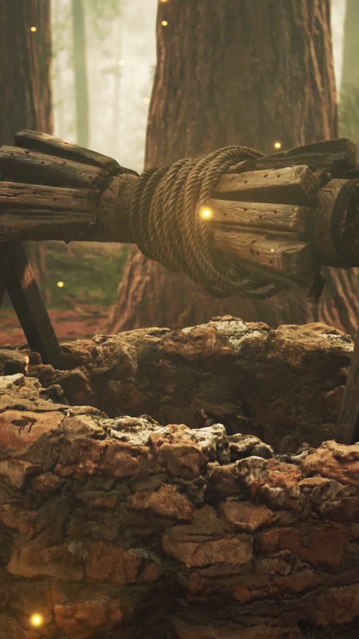 un pozo en un bosque oscuro