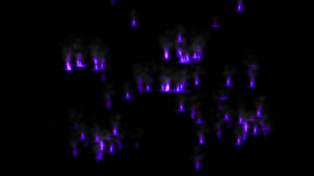 animación de partículas de color de llama gráficos de movimiento