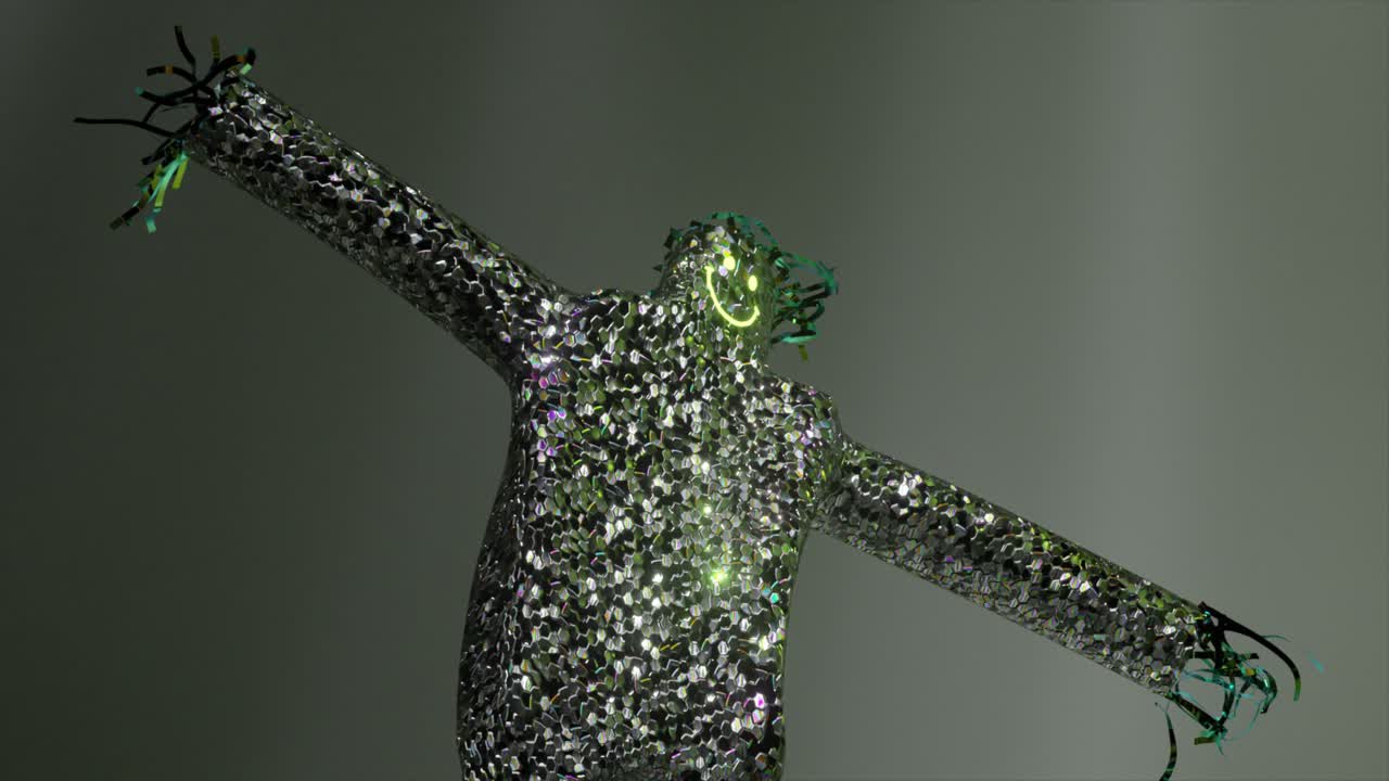 반이는 행복한 스케어 크로우 3d 모델