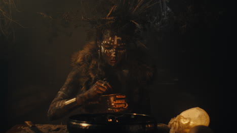 a witch in an old magical hut cast a curse
