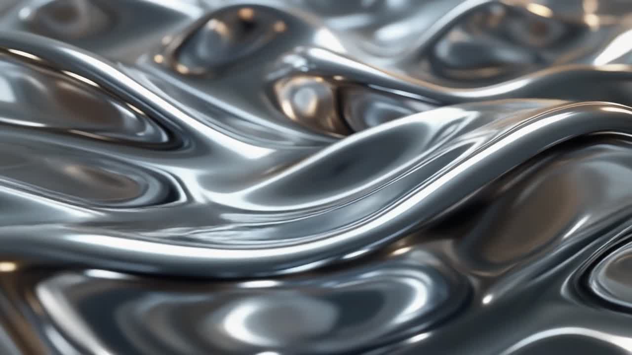 Abstract Flowing Liquid Metal Surface Seamless Loop