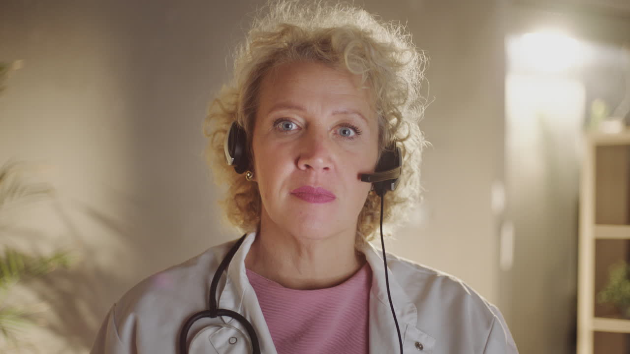 médico en una llamada de video