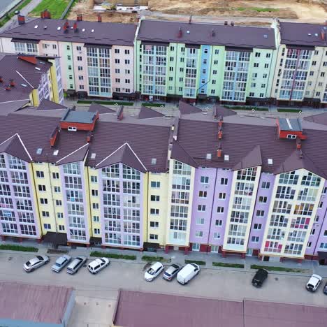 construction site in the city. aerial shooting of building construction site