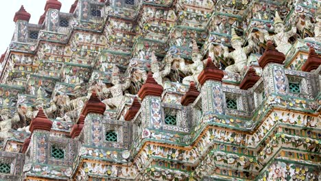 detailed view of wat arun's ornate mosaic tiles