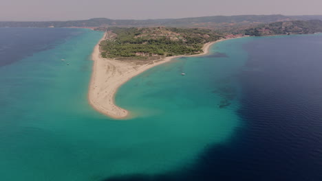 aerial view of a beautiful beach in greece