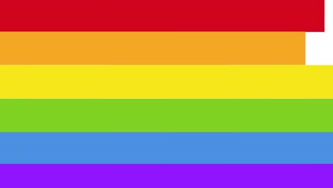 Animation-of-pride-text-over-rainbow-stripes