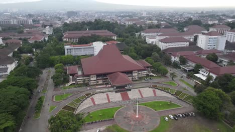 aerial view from the grha sabha pramana meeting building, gadjah mada university, yogyakarta