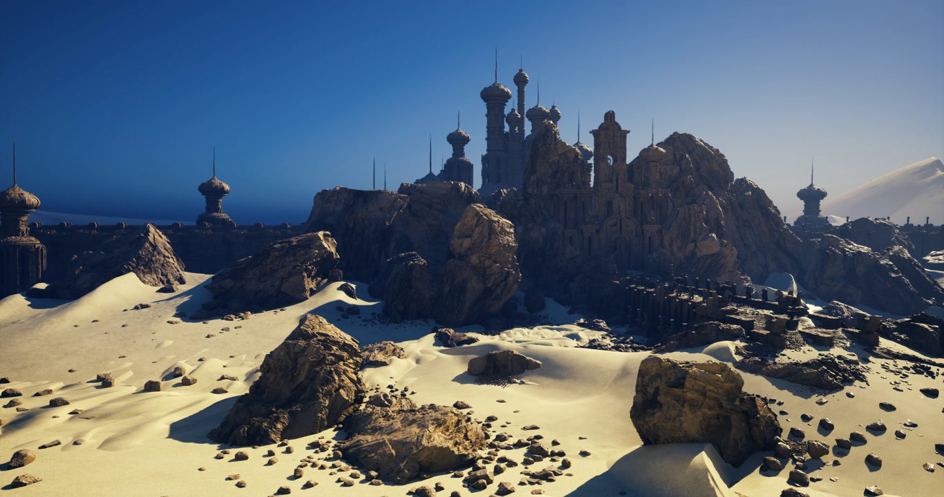 Cartographer captures rugged terrain with scattered ruin outlines clearly