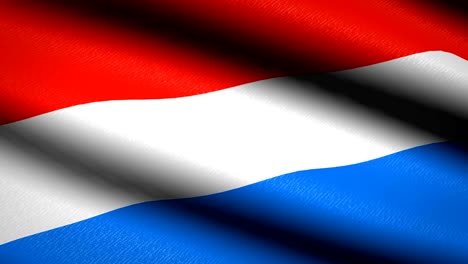 netherlands flag waving textile textured background. seamless loop animation. full screen. slow motion. 4k video