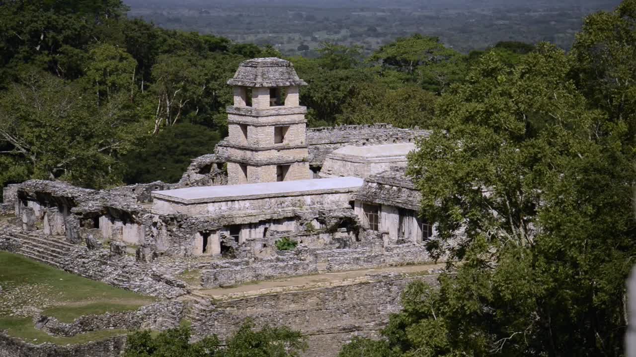 Hidden maya ruins in the beautiful nature of Palenque