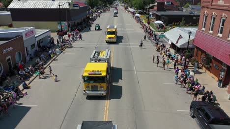 small town fire truck parade