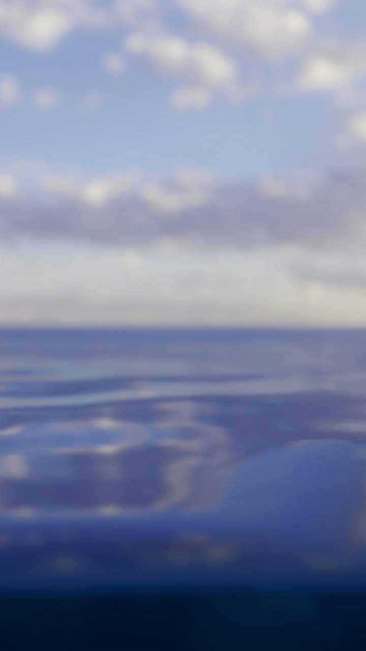 Calm ocean view under clear blue sky with gentle waves at sunset
