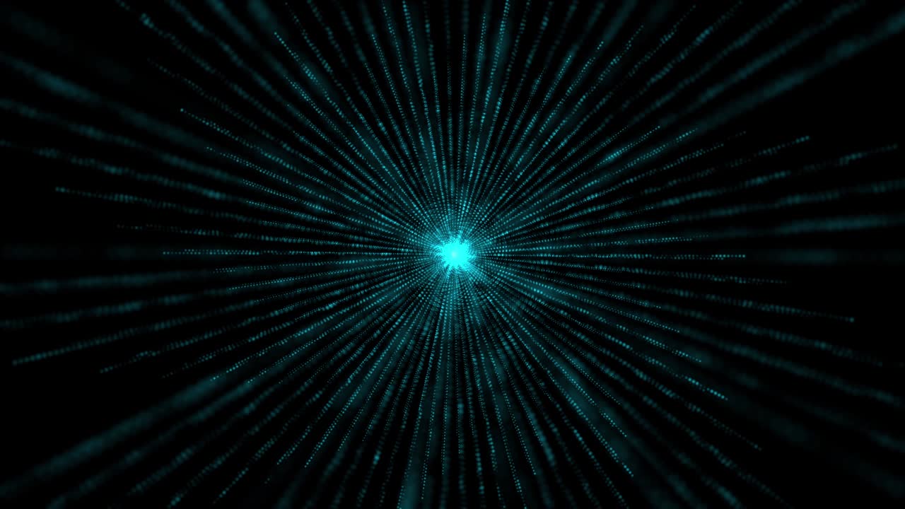 estrellas de fantasía abstractas luz brillando en fondo negro. hermoso verde claro azul brillante estrellas fantásticas chispas de movimiento bucle. 4k 3d renderización bucle sin costuras papel tapiz festivo.