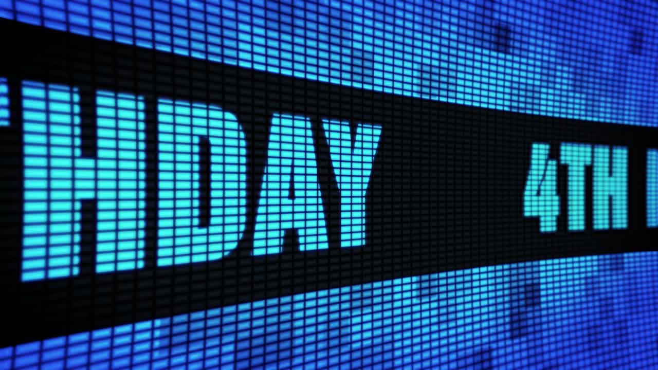 Happy Birthday 4th Day Display