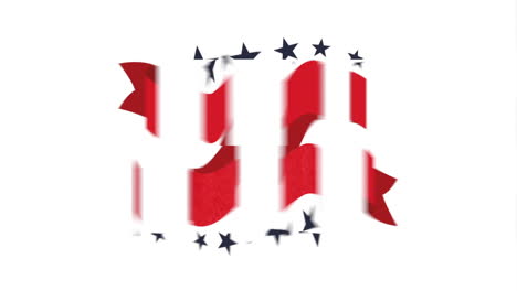 red ribbons with stars