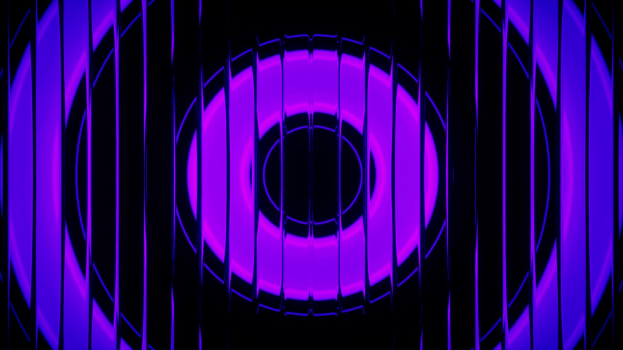 Purple Abstract Geometric Circular Pattern with Vertical Bars