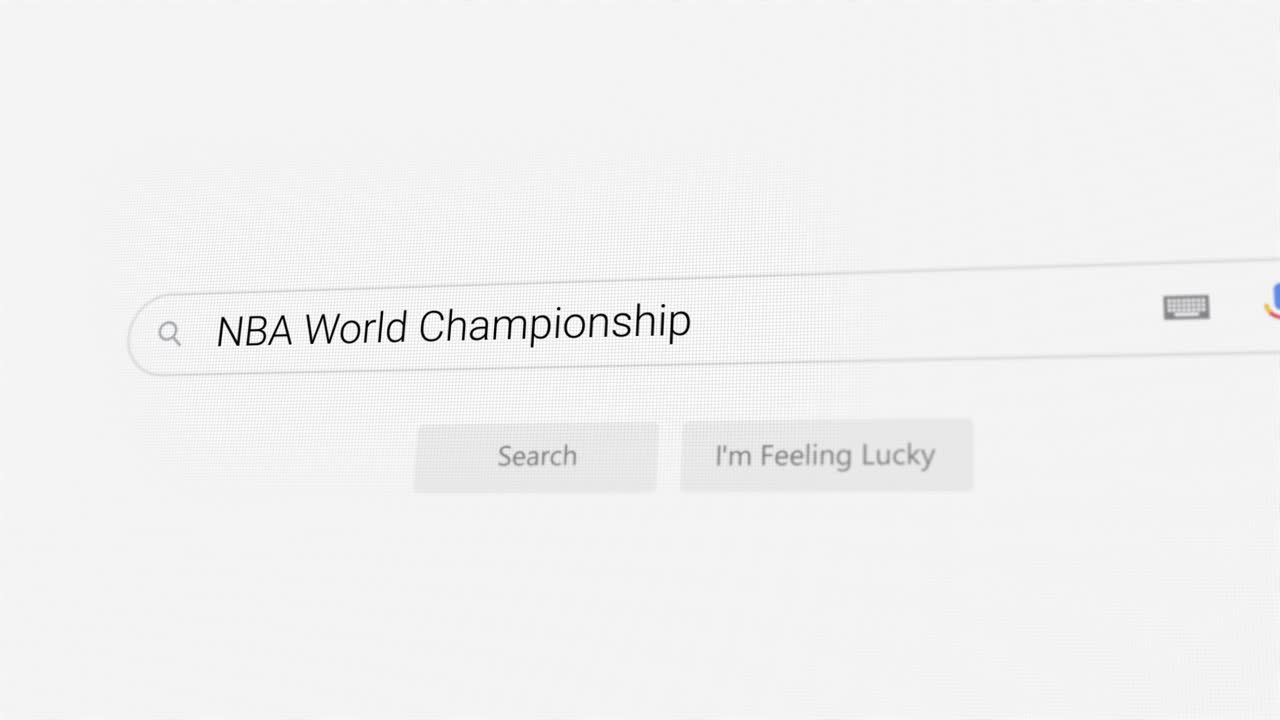 Searching for NBA World Championship on Internet browser