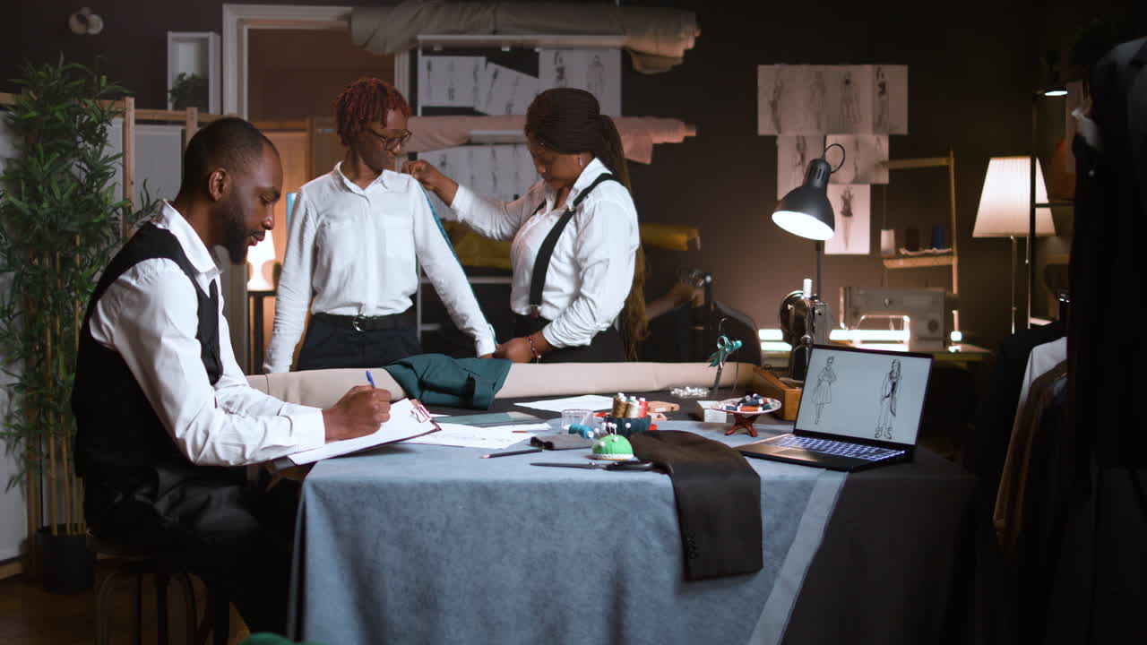 People in the tailor shop