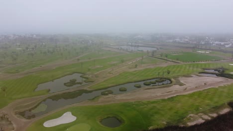 Video-De-Drone-De-Un-Campo-De-Golf-En-Lima,-Peru