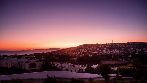 timelapse video of sunset over akyarlar, south turkey