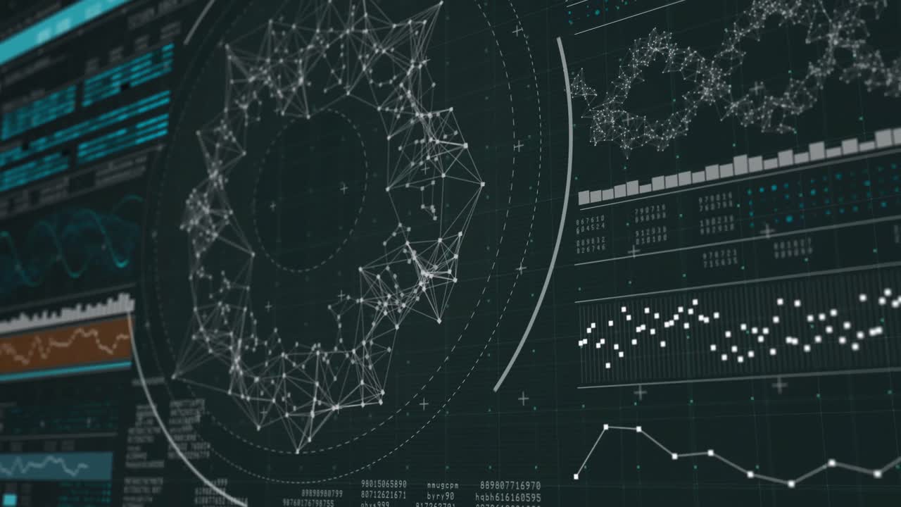 Digital generated molecule structure