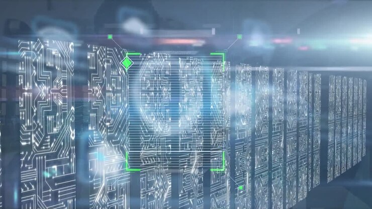 Animation of scanning over columns with computer circuit board