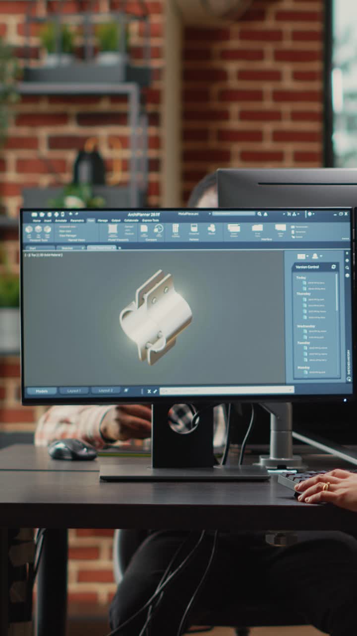 Vertical video: Diverse engineers colleagues brainstorming ideas to develop clamp