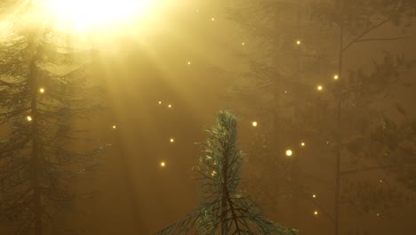 magical forest with sparkles