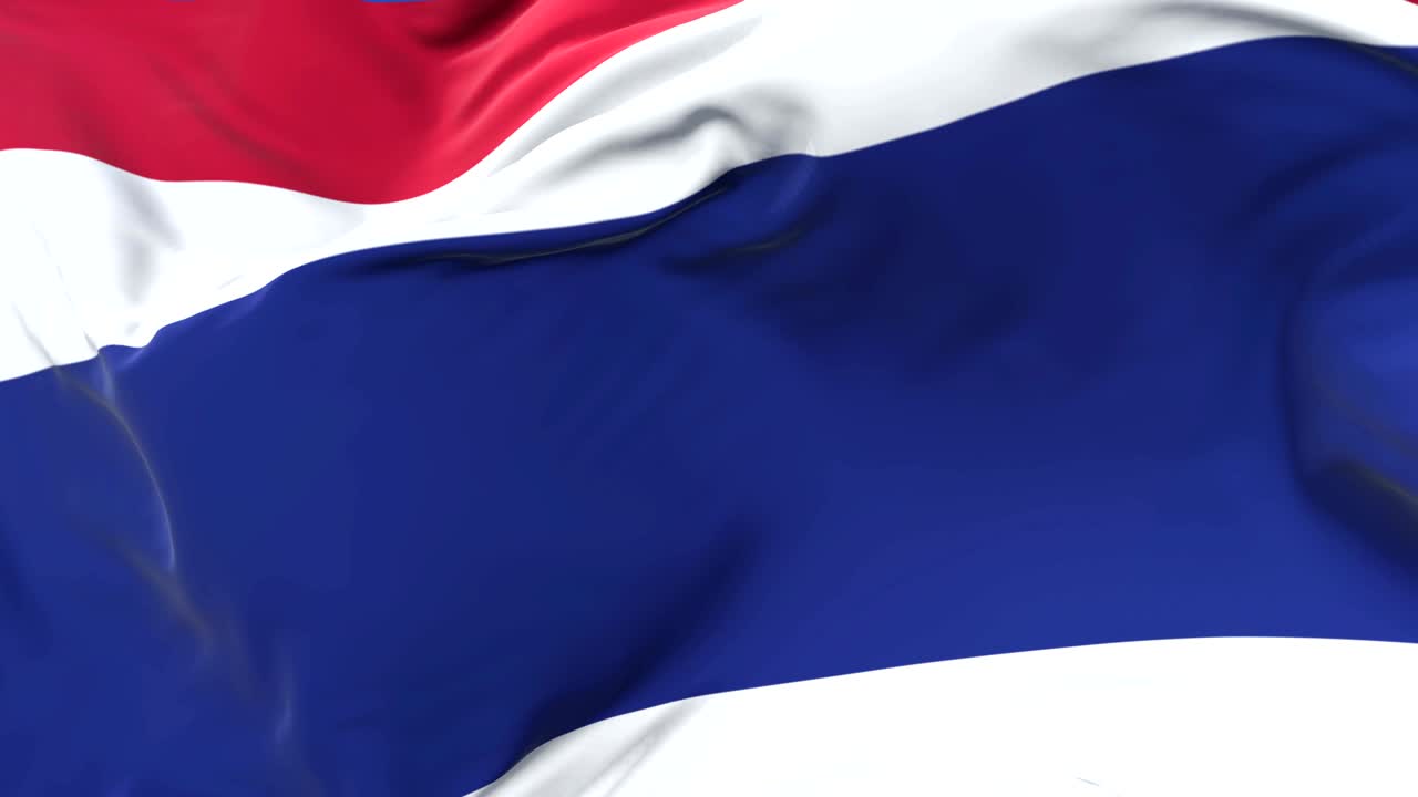 태국 발이 바람에 흔들리고 푸른 하늘이 느리고 루프로